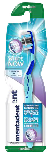 MENTADENT SPAZZOLINO WHITE NOW CARBON - Farmacia De Pasquale