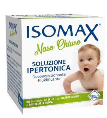 SOLUZIONE IPERTONICA ISOMAX NASO CHIUSO 20 FLACONCINI DA 5 ML - Farmacia De Pasquale