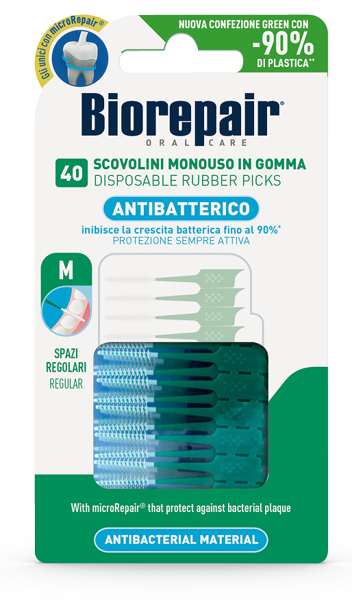 BIOREPAIR ORAL CARE ANTIBATTERICO 40 SCOVOLINI MONOUSO SPAZI REGOLARI - Farmacia De Pasquale