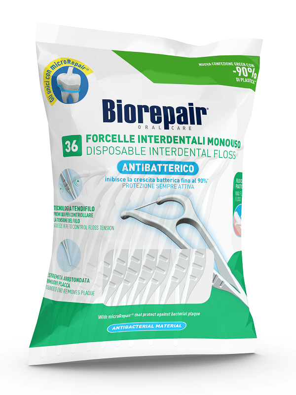 BIOREPAIR ORAL CARE ANTIBATTERICO FORCELLE INTERDENTALI MONOUSO 36 PEZZI - Farmacia De Pasquale