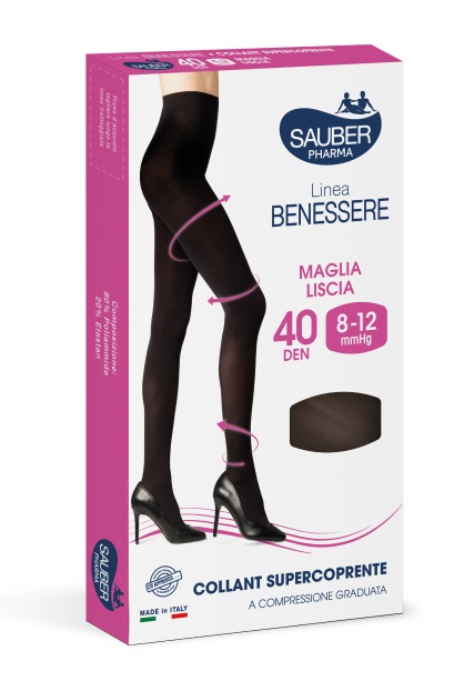 COLLANT SUPERCOPRENTE SAUBER 8-12MMHG NERO 5 - Farmacia De Pasquale