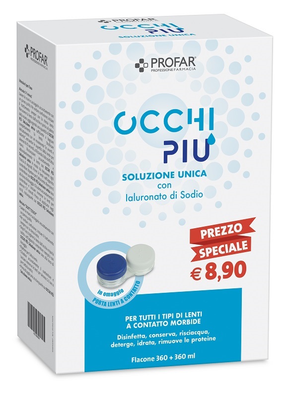 PROFAR OCCHIPIU' SOLUZIONE UNICA 2 FLACONI DA 360 ML CE - Farmacia De Pasquale