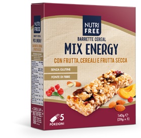 NUTRIFREE BARRETTE CEREAL MIX ENERGY 28 G X 5 - Farmacia De Pasquale