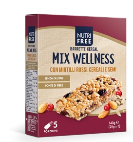 NUTRIFREE BARRETTE CEREAL MIX WELLNESS 28 G X 5 - Farmacia De Pasquale