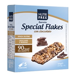 NUTRIFREE BARRETTE SPECIAL FLAKES CIOCCOLATO 24,8 G X 5 - Farmacia De Pasquale