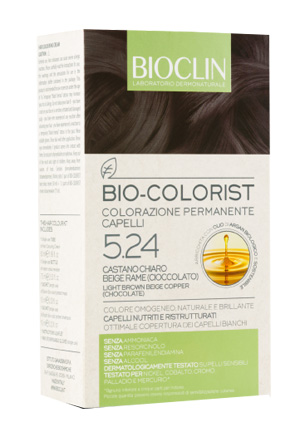 BIOCLIN BIO COLORIST 5,24 CASTANO CHIARO BEIGE RAME CIOCCOLATO - Farmacia De Pasquale