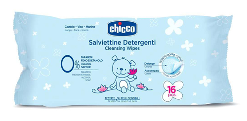 CHICCO COSMESI SALVIETTINE 16 PEZZI - Farmacia De Pasquale