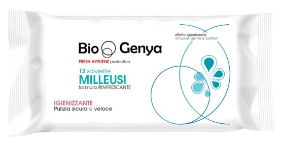 BIOGENYA FRESH HYGIENE PROTECTION 12 SALVIETTE MILLEUSI RINFRESCANTE IGIENIZZANTE - Farmacia De Pasquale