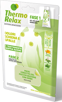 THERMO RELAX FITO GEL DOLORI SCHIENA E SPALLE FASE 2 MAXI CEROTTO GEL MULTIFUNZIONALE CON ERBE 1 PEZZO - Farmacia De Pasquale