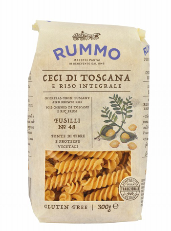 RUMMO FUSILLI N 48 CECI DI TOSCANA E RISO INTEGRALE 300 G - Farmacia De Pasquale