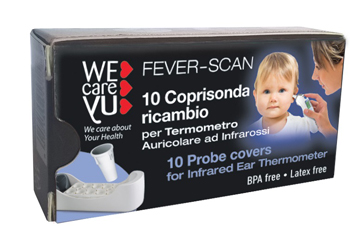 COPPELLE RICAMBIO PER TERMOMETRO INFRAROSSI WECAREYU FEVER-SCAN 10 PEZZI - Farmacia De Pasquale