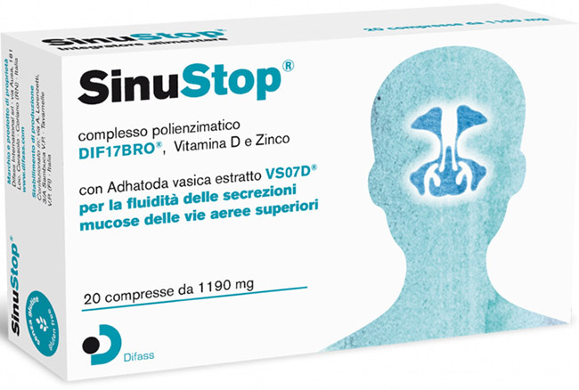 SINUSTOP 20 COMPRESSE DA 1190 MG - Farmacia De Pasquale