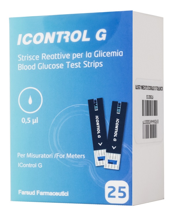 STRISCE MISURAZIONE GLICEMIA ICONTROL G 25 PEZZI - Farmacia De Pasquale