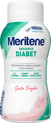 MERITENE RESOURCE DIABET FRAGOLA ALIMENTO IPERPROTEICO 28 VITAMINE E MINERALI 200 ML - Farmacia De Pasquale