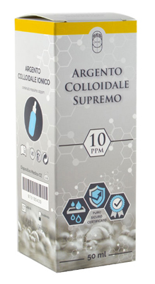 ARGENTO COLLOIDALE SUPREMO 10PPM CERTIFICATO CON CONTAGOCCE 50 ML - Farmacia De Pasquale
