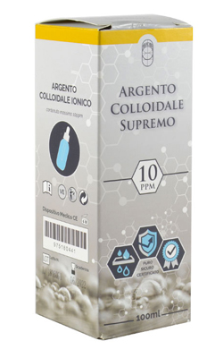 ARGENTO COLLOIDALE SUPREMO 10PPM CERTIFICATO CON CONTAGOCCE 100 ML - Farmacia De Pasquale