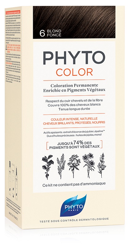 PHYTOCOLOR 6 BIONDO SCURO 1 LATTE+ 1 CREMA + 1 MASCHERA + 1 PAIO DI GUANTI - Farmacia De Pasquale