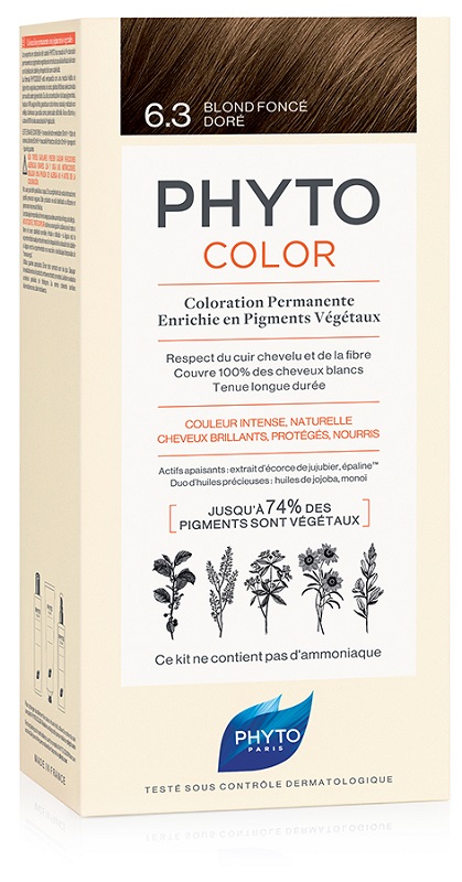 PHYTOCOLOR 6.3 BIONDO SCU DOR 1 LATTE + 1 CREMA + 1 MASCHERA + 1 PAIO DI GUANTI - Farmacia De Pasquale