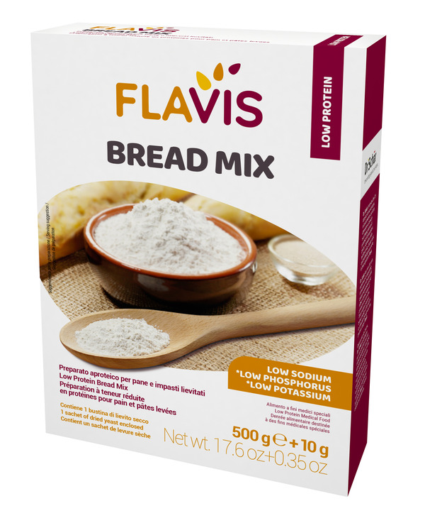 FLAVIS BREAD MIX PREPARATO PER PANE E IMPASTI LIEVITATI APROTEICI 500 G - Farmacia De Pasquale