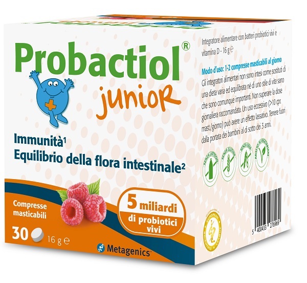 PROBACTIOL JUNIOR 30 COMPRESSE MASTICABILI NEW - Farmacia De Pasquale