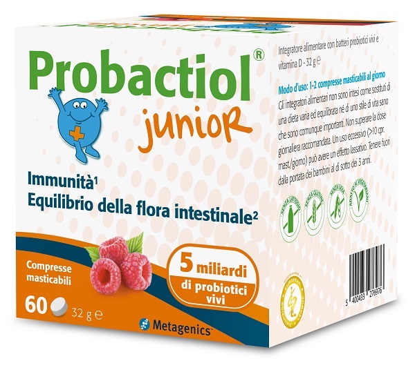 PROBACTIOL JUNIOR 60 COMPRESSE MASTICABILI NEW - Farmacia De Pasquale