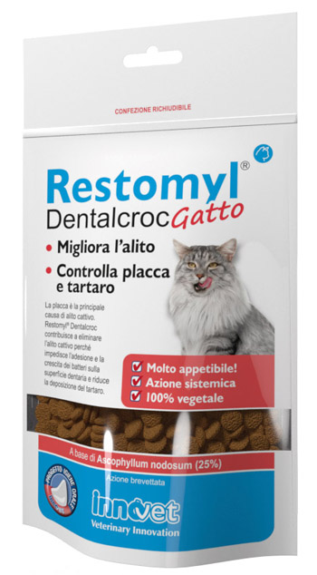 RESTOMYL DENTALCROC GATTO BUSTA 60 G - Farmacia De Pasquale