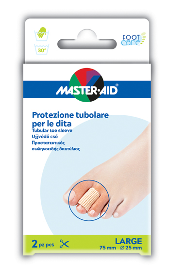 PROTEZIONE TUBOLARE IN GEL MASTER-AID FOOTCARE ELASTICIZZATO LARGE 7,5 CM 20 MM 2 PEZZI C5 - Farmacia De Pasquale
