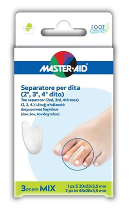 SEPARATORE DITA IN GEL MASTER-AID FOOTCARE MIX 1 SMALL + 2 MEDIUM C9 - Farmacia De Pasquale
