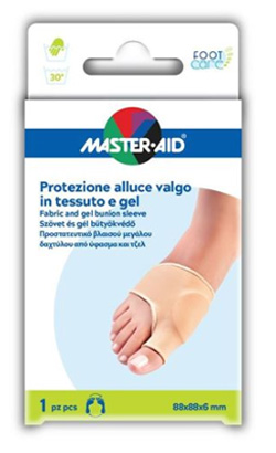PROTEZIONE IN GEL E TESSUTO MASTER-AID FOOTCARE PER ALLUCE VALGO 1 PEZZO D5 - Farmacia De Pasquale