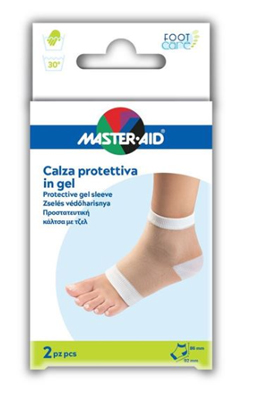 CALZA CON PROTEZIONE MASTER-AID FOOTCARE IDRATANTE IN GEL/TESSUTO PER TALLONI 2 PEZZI F1 - Farmacia De Pasquale