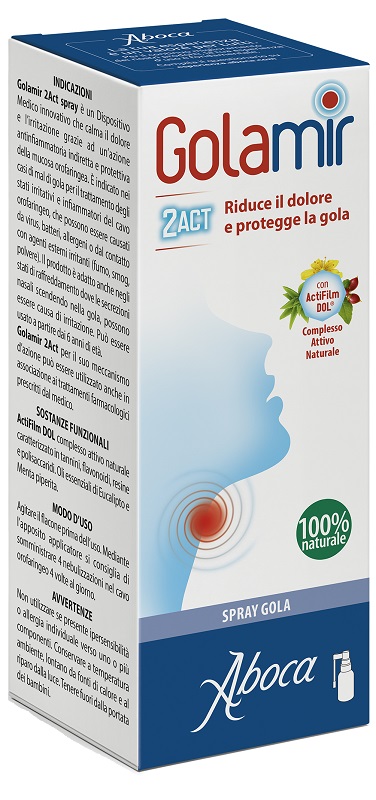 GOLAMIR 2ACT SPRAY 30 ML NO ALCOOL ADULTI E BAMBINI DA UN ANNO DI ETA' - Farmacia De Pasquale