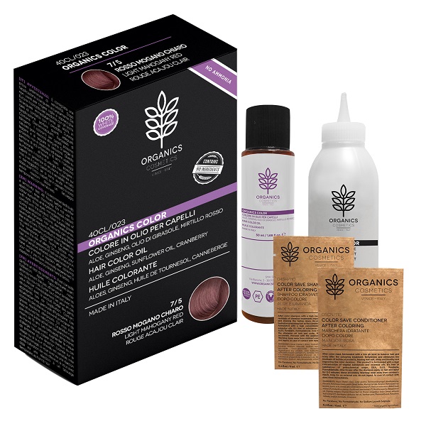 ORGANICS PHARM ORGANICS COLOR 7/5 ROSSO MOGANO CHIARO - Farmacia De Pasquale