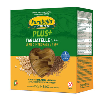 FARABELLA TAGLIATELLE RISO INTEGRALE E TEFF 250 G - Farmacia De Pasquale