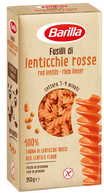 BARILLA FUSILLI LENTICCHIE ROSSE 250 G - Farmacia De Pasquale