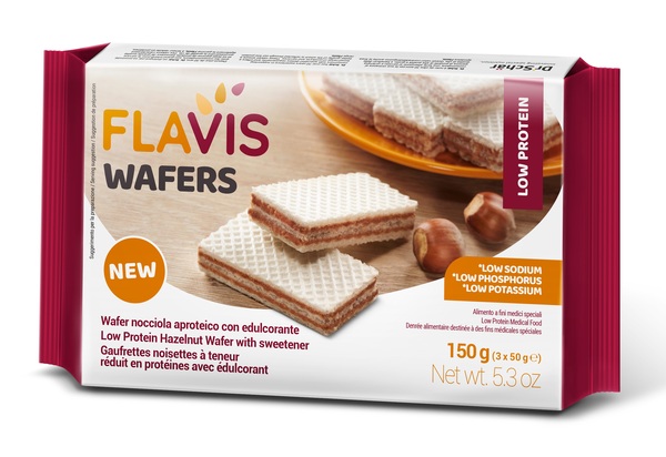FLAVIS WAFERS NOCCIOLA APROTEICO 3 PORZIONI DA 50 G - Farmacia De Pasquale