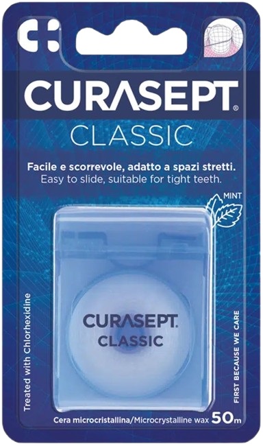 CURASEPT FLOSS CLASSIC CERATO CLOREXIDINA - Farmacia De Pasquale