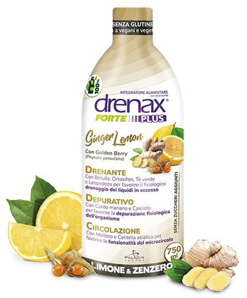 DRENAX FORTE PLUS GINGER LEMON 750 ML - Farmacia De Pasquale