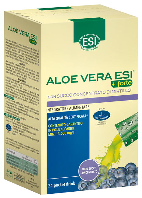 ESI ALOE VERA SUCCO + FORTE MIRTILLO 24 POCKET DRINK - Farmacia De Pasquale