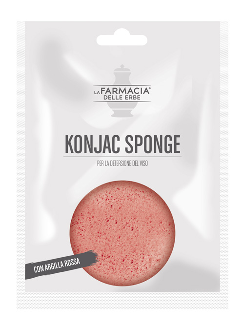 FDE KONJAC SPONGE ARGILLA ROSSA 1 PEZZO - Farmacia De Pasquale