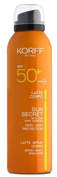 KORFF SUN SECRET LATTE SPRAY CORPO SPF50+ 200 ML - Farmacia De Pasquale