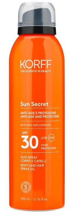 KORFF SUN SECRET OLIO SPRAY CORPO/CAPELLI SPF30 - Farmacia De Pasquale