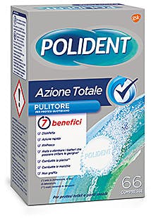 POLIDENT AZIONE TOTALE 66 COMPRESSE PULITORE PER PROTESI QUOTIDIANO - Farmacia De Pasquale