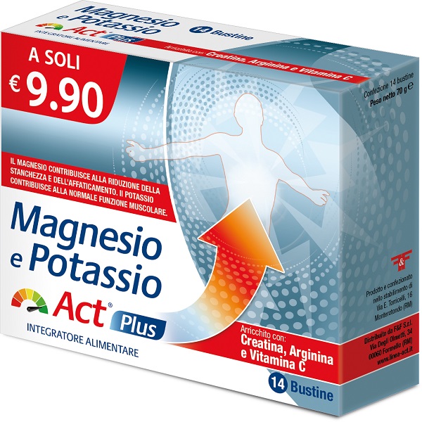 MAGNESIO E POTASSIO ACT PLUS 14 BUSTINE - Farmacia De Pasquale