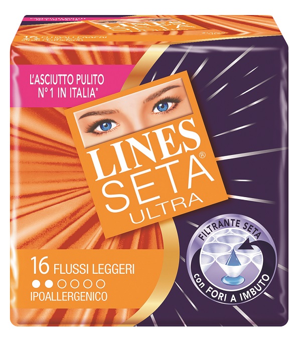 ASSORBENTE LINES SETA ULTRA LEGGERO 16 PEZZI - Farmacia De Pasquale