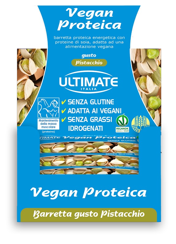 ULTIMATE BARRETTA VEGAN PROTEICA PISTACCHIO 24 X 40 G - Farmacia De Pasquale
