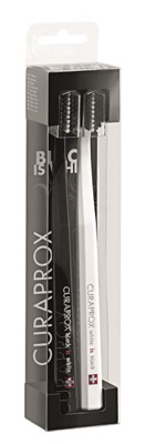 SPAZZOLINO CURAPROX WHITE IS BLACK WHITE/BLACK 2 PEZZI - Farmacia De Pasquale