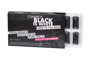 CURAPROX BLACK IS WHITE TO GO CHEWING GUM SLEEVE 12 PEZZI - Farmacia De Pasquale
