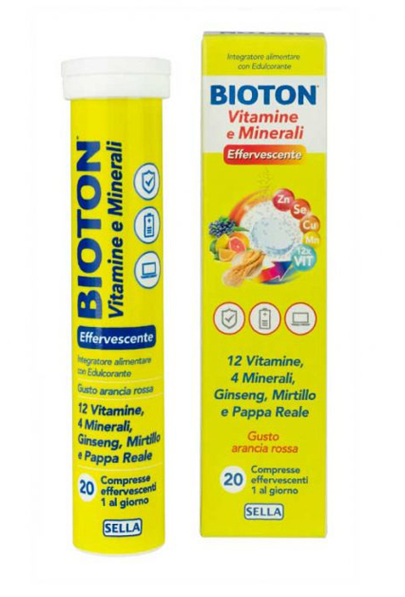 BIOTON VITAMINE E MINEALI 20 COMPRESSE EFFERVESCENTI - Farmacia De Pasquale