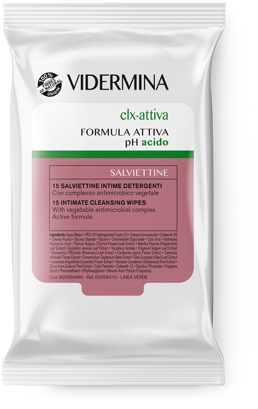 VIDERMINA CLX ATTIVA 15 SALVIETTE INTIME DETERGENTI - Farmacia De Pasquale