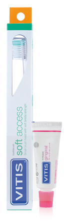 VITIS SPAZZOLINO SOFT ACCESS + DENTIFRICIO GINGIVAL 15 ML - Farmacia De Pasquale